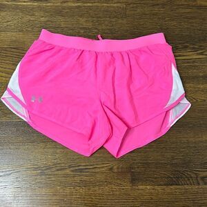 Under Armour Bright Pink Running Shorts - Size Medium